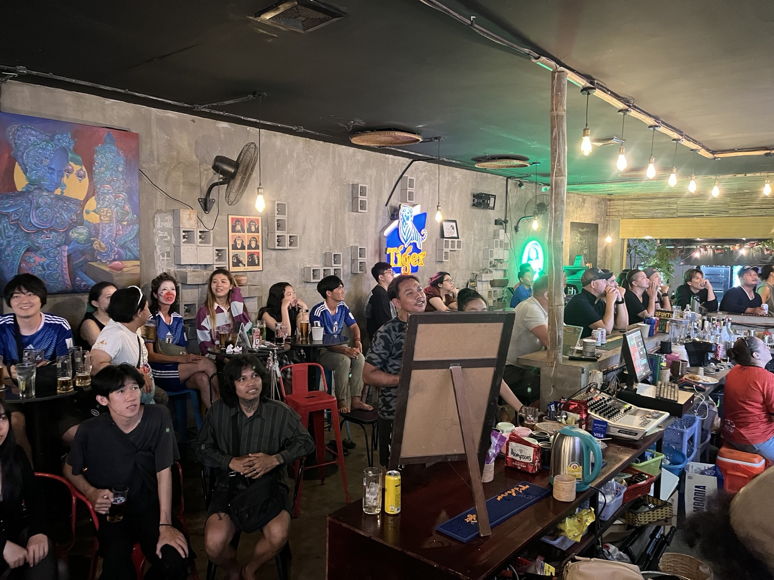 A busy match day inside Ubuntu Sports Bar